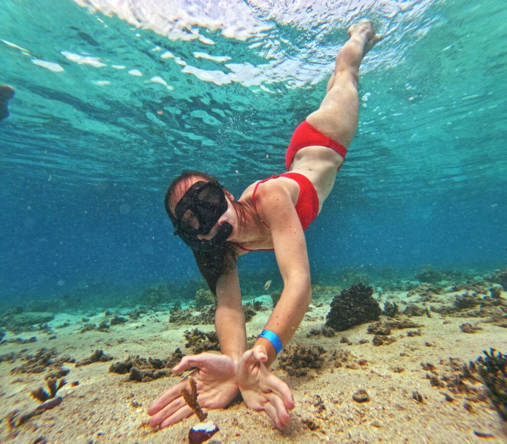 Sustainability commitment from Fiji Pocket Guide with coral planting